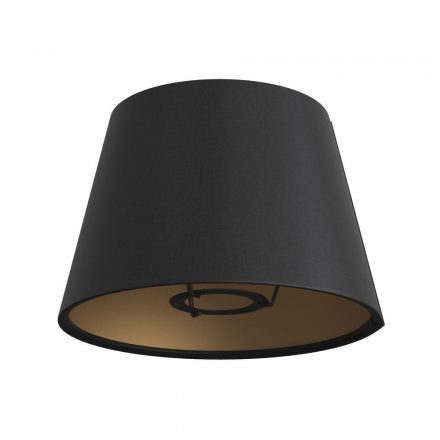 Impero Fabric Lampshade with E27 Mount for Table or Wall Lamps - Made in Italy Black Cinette