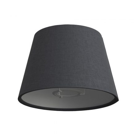  Impero Fabric Lampshade with E27 Mount for Table or Wall Lamps - Made in Italy Anthracite Canvas