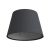  Impero Fabric Lampshade with E27 Mount for Table or Wall Lamps - Made in Italy Anthracite Canvas