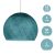  DOME LAMP SHADE IN RUST - 100% HANDCRAFTED PETROL BLUE POLYESTER