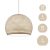  DOME LAMP SHADE IN RUST - 100% HANDCRAFTED ECRU BEIGE POLYESTER