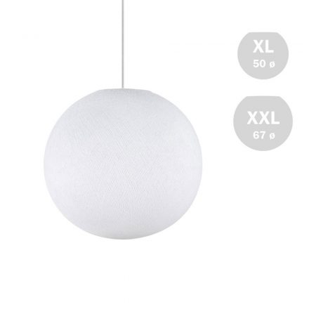  Handmade threaded Sphere Light lampshade white polyester XL size