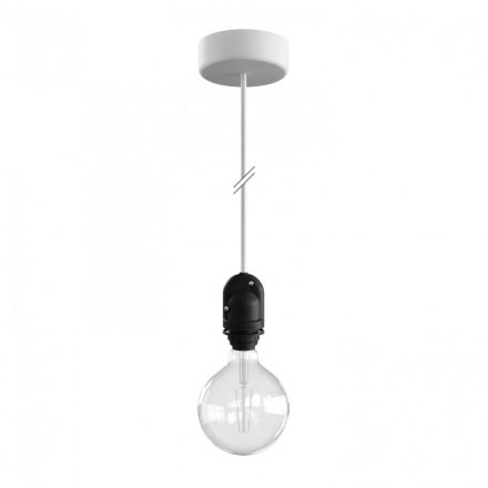  EIVA outdoor pendant lamp for lampshades with 1.5 m textile cable, silicone ceiling rose and lamp holder IP65 waterproof