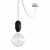 EIVA outdoor pendant lamp for lamp shade with 5 mt textile cable, decentraliser, silicone ceiling rose and lamp holder IP65