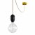 EIVA outdoor pendant lamp for lamp shade with 5 mt textile cable, decentraliser, silicone ceiling rose and lamp holder IP65