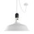  EIVA outdoor hanging lamp with lampshade, 5 m textile cable, decentraliser, ceiling rose and lamp holder IP65 waterproof