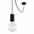 EIVA ELEGANT outdoor pendant lamp with 5 m textile cable, decentralizer, ceiling rose and lamp holder IP65 waterproof