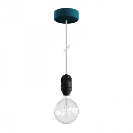  EIVA outdoor pendant lamp for lampshades with 1.5 m textile cable, silicone ceiling rose and lamp holder IP65 waterproof