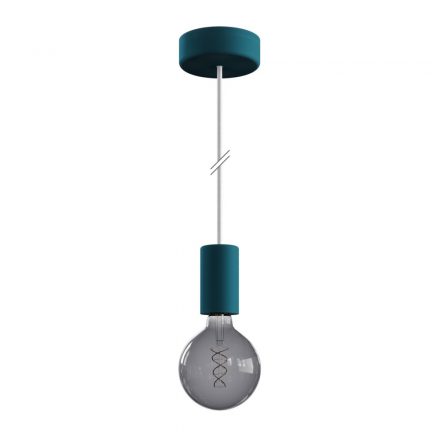  EIVA ELEGANT outdoor pendant lamp with 1.5 m textile cable, silicone ceiling rose and lamp holder IP65 waterproof