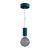  EIVA ELEGANT outdoor pendant lamp with 1.5 m textile cable, silicone ceiling rose and lamp holder IP65 waterproof