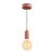  EIVA PASTEL outdoor pendant lamp with 1.5 m textile cable, colored silicone ceiling rose and lamp holder IP65 waterproof