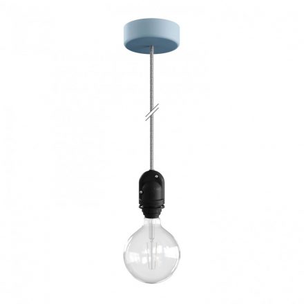  EIVA outdoor pendant lamp for lampshades with 1.5 m textile cable, silicone ceiling rose and lamp holder IP65 waterproof