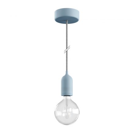  EIVA PASTEL outdoor pendant lamp with 1.5 m textile cable, colored silicone ceiling rose and lamp holder IP65 waterproof