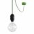 EIVA outdoor pendant lamp for lamp shade with 5 mt textile cable, decentraliser, silicone ceiling rose and lamp holder IP65