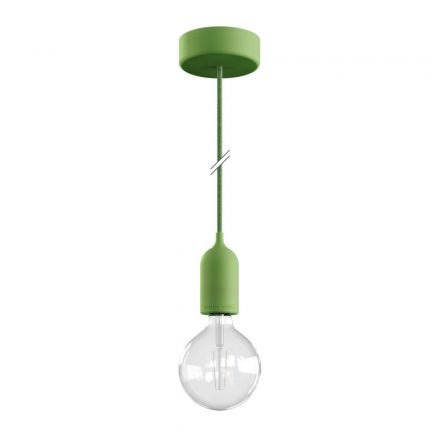  EIVA PASTEL outdoor pendant lamp with 1.5 m textile cable, colored silicone ceiling rose and lamp holder IP65 waterproof