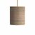  Hanging lamp with textile cable, raffia Cylindrical lamp shade and metal details - Made in Italy - With bulb