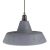  Hanging lamp with textile cable, industrial ceramic lampshade and metal surfaces - Made in Italy - With bulb