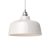  Hanging lamp with textile cable, cup ceramic lampshade and metal details - Made in Italy - Bulb included