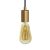  Hanging lamp with textile cable and satin metal details - Made in Italy - Bulb included