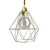 Hanging lamp with textile cable, diamond lampshade and metal details - Made in Italy - Bulb included