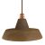  Hanging lamp with textile cable, industrial ceramic lampshade and metal surfaces - Made in Italy - With bulb