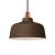  Hanging lamp with textile cable, cup ceramic lampshade and metal details - Made in Italy - Bulb included