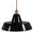  Hanging lamp with textile cable, industrial ceramic lampshade and metal surfaces - Made in Italy - With bulb