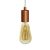  Hanging lamp with textile cable and satin metal details - Made in Italy - Bulb included