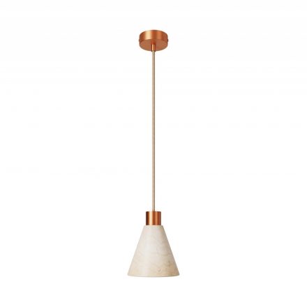  Hanging lamp with a wooden conical lampshade