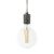 Hanging lamp with textile cable and milled aluminum lamp holder - Made in Italy - Bulb included