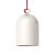  Hanging lamp with textile cable and lampshade Mini Bell XS ceramic shade - Made in Italy - Bulb accessory