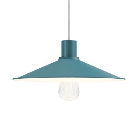  Suspended lighting with fabric cable made in Italy, Swing Pastel lampshade with metal coating