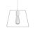  Hanging lamp with textile cable, Duedì Base lampshade and metal details - Made in Italy - Including bulb