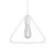  Hanging lamp with textile cable, Duedì Apex lampshade and metal details - Made in Italy - Bulb included