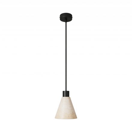  Hanging lamp with a wooden conical lampshade