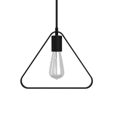  Hanging lamp with textile cable, Duedì Apex lampshade and metal details - Made in Italy - Bulb included