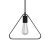  Hanging lamp with textile cable, Duedì Apex lampshade and metal details - Made in Italy - Bulb included