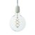  Hanging lamp with twisted textile cable and white porcelain details - Made in Italy - Bulb included