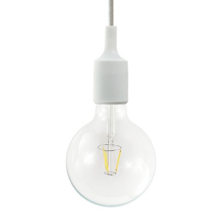  Hanging lamp with textile cable and silicone details - Made in Italy - Bulb included