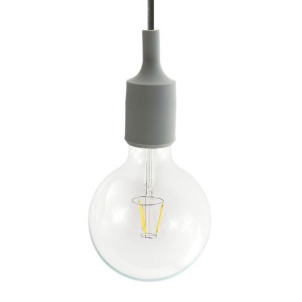  Hanging lamp with textile cable and silicone details - Made in Italy - Bulb included