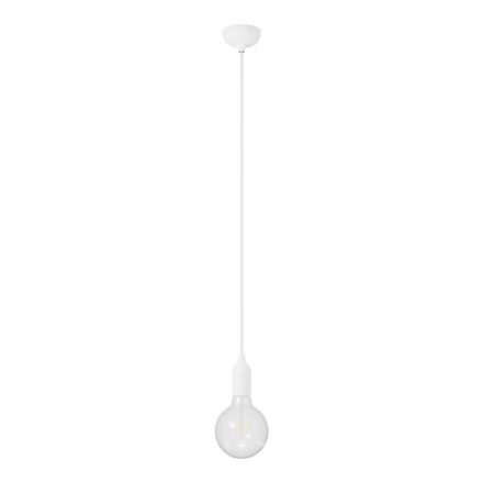  Colorful silicone hanging lamp with fabric cable