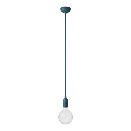  Colorful silicone hanging lamp with fabric cable