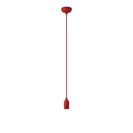  Colorful silicone hanging lamp with fabric cable