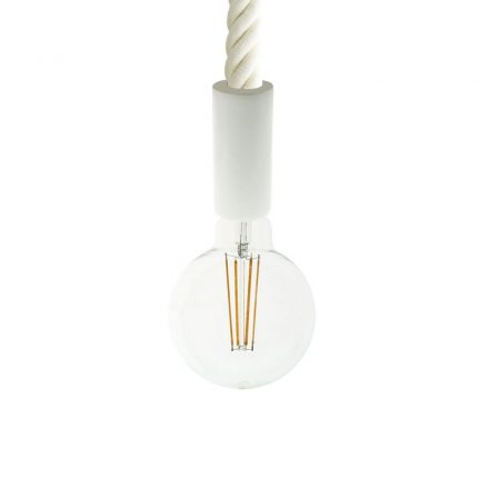  Hanging lamp 3XL 30mm with marine cord painted wood details - Made in Italy - Bulb included