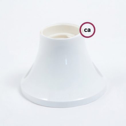  90° thermoplastic wall or ceiling lamp holder