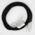  Black rayon fabric RM04 2P 10A Extension cable Made in Italy