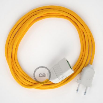  Yellow rayon fabric RM10 2P 10A Extension cable Made in Italy