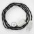  Black Cotton fabric TC04 2P 10A Extension cable made in Italy