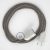  Anthracite Diamond Cotton and Natural Linen Fabric RD64 2P 10A Extension Cord Made in Italy