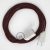  Burgundy rayon fabric RM19 2P 10A Extension cable Made in Italy